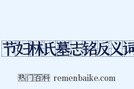 节妇林氏墓志铭反义词是什么意思的图片
